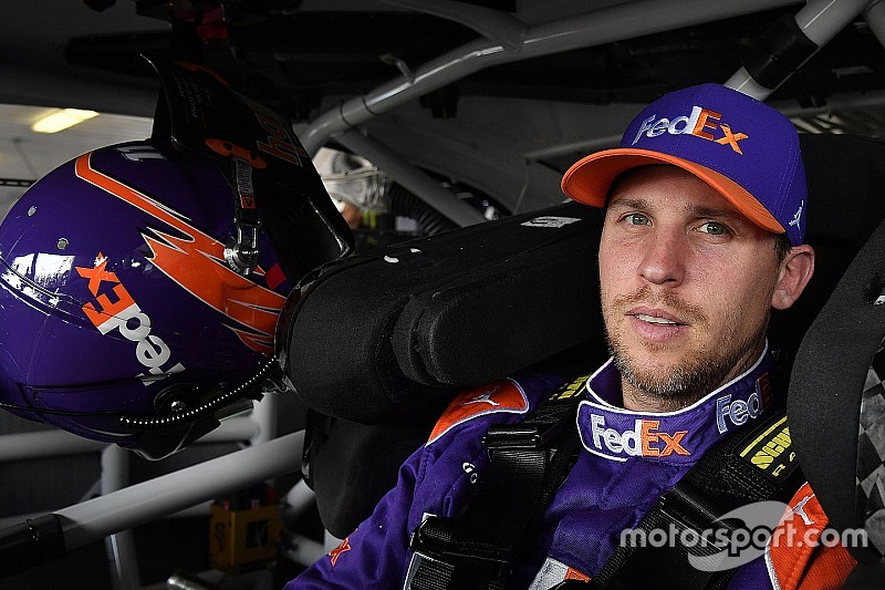 Denny Hamlin edges Kyle Busch for JGR front row lockout at Michigan