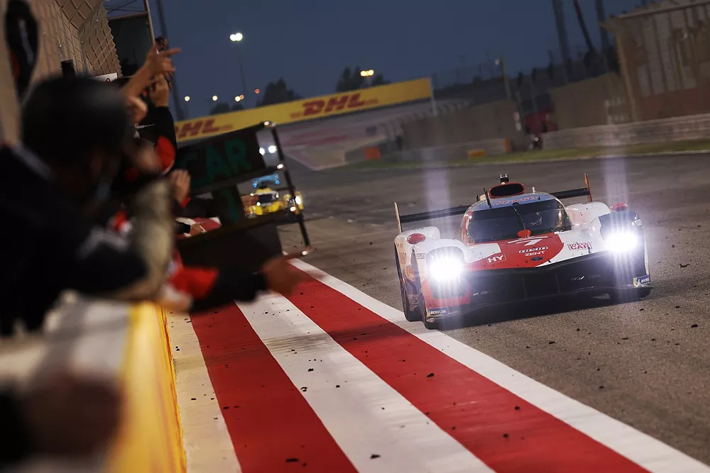 Race winner #7 Toyota Gazoo Racing Toyota GR010 - Hybrid: Mike Conway, Kamui Kobayashi, Jose Maria Lopez