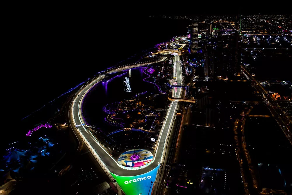 Track overview at night
