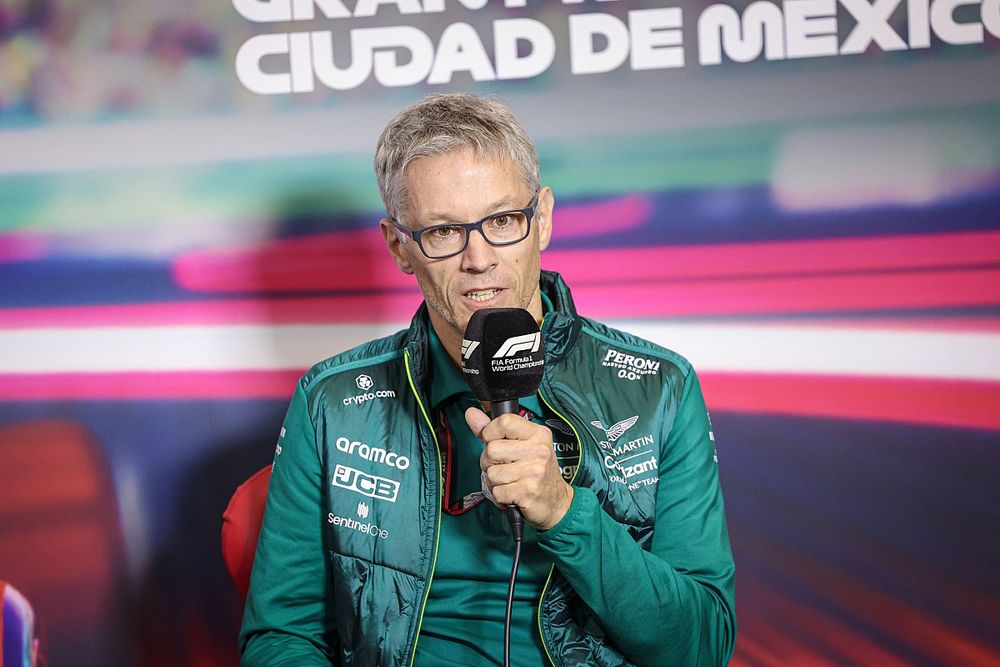 Mike Krack, director del equipo, conferencia de prensa de Aston Martin F1