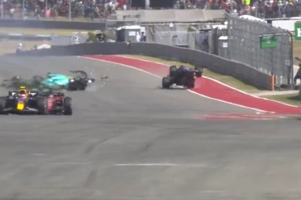 Accidente de Stroll y Alonso en Austin