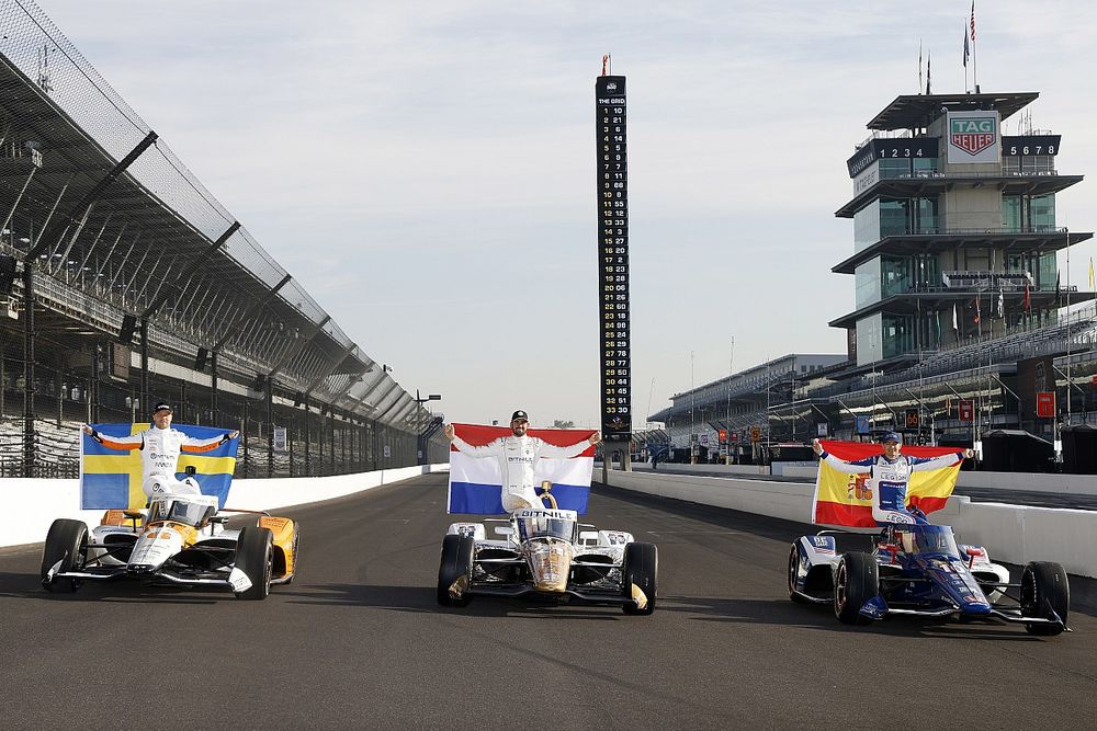 2023 Indy 500 Front Row:
Felix Rosenqvist, Arrow McLaren Chevrolet, Rinus VeeKay, Ed Carpenter Racing Chevrolet, Alex Palou, Chip Ganassi Racing Honda