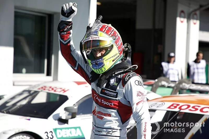 Pole sitter Jamie Green, Audi Sport Team Rosberg