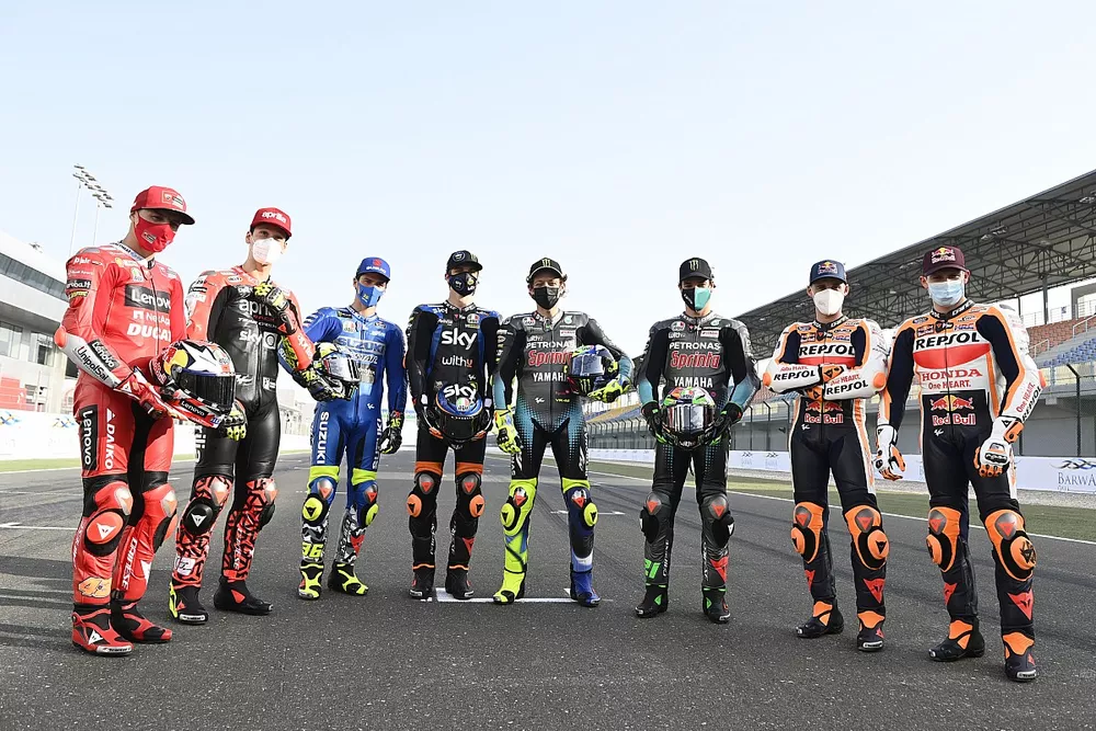 Jack Miller, Ducati Team, Lorenzo Savadori, Aprilia Racing Team Gresini, Joan Mir, Team Suzuki MotoGP, Luca Marini, Esponsorama Racing, Valentino Rossi, Petronas Yamaha SRT, Franco Morbidelli, Petronas Yamaha SRT, Pol Espargar&oacute;, Repsol Honda Team, Stefan Bradl, Repsol Honda Team