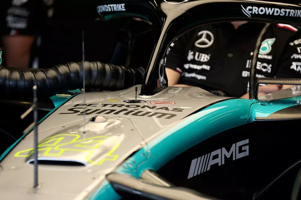 Dettaglio tecnico della Mercedes W15