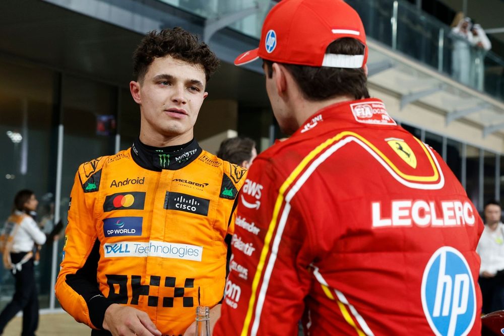 Lando Norris, McLaren F1 Team, Charles Leclerc, Scuderia Ferrari