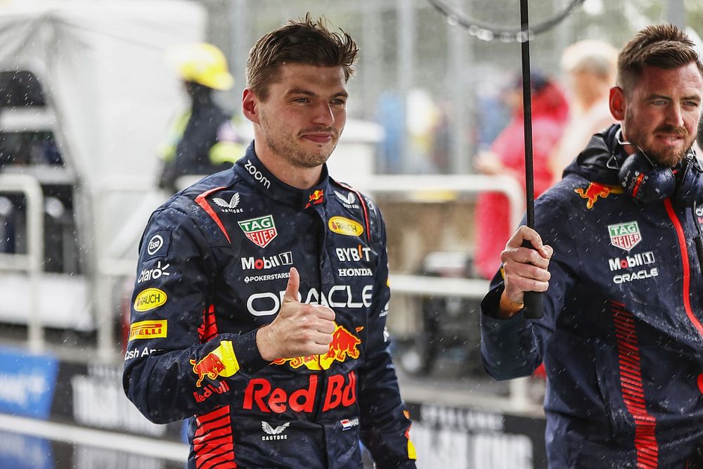 Pole sitter Max Verstappen, Red Bull Racing