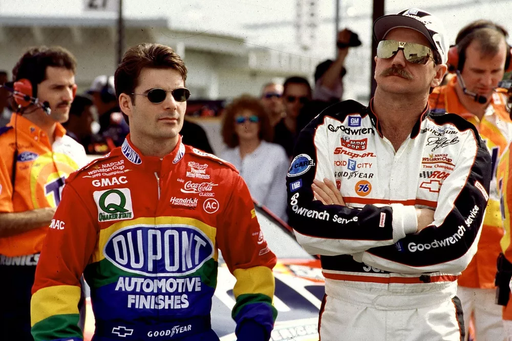 Jeff Gordon and Dale Earnhardt
