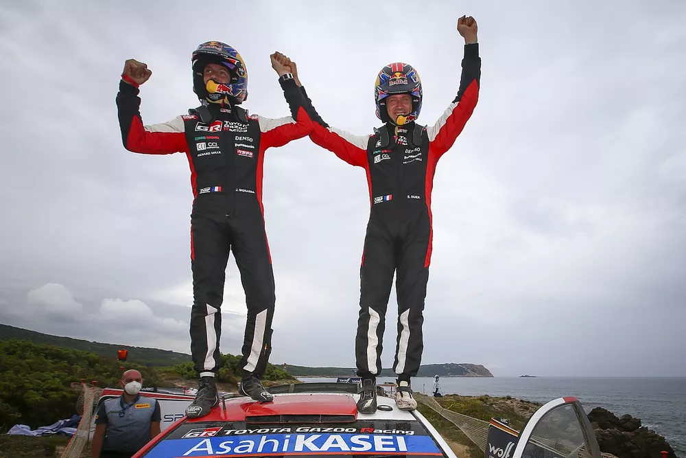 Les vainqueurs Sébastien Ogier, Julien Ingrassia, Toyota Gazoo Racing WRT Toyota Yaris WRC