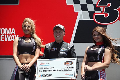 Kevin Harvick helps Will Rodgers celebrate his first K&N East win