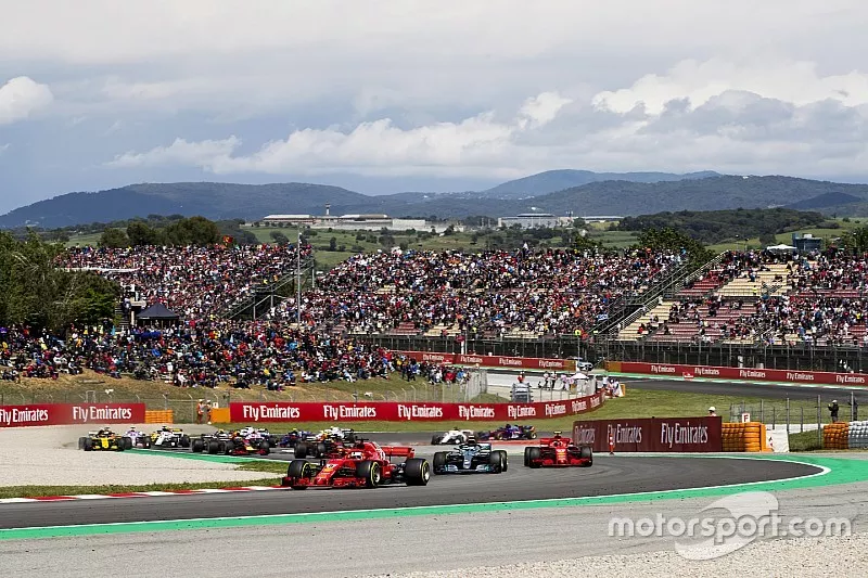 Sebastian Vettel, Ferrari SF71H, Valtteri Bottas, Mercedes AMG F1 W09, Kimi Raikkonen, Ferrari SF71H, Max Verstappen, Red Bull Racing RB14, Daniel Ricciardo, Red Bull Racing RB14