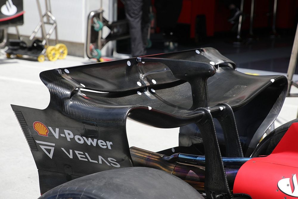 Detalle de la parte trasera del Ferrari F1-75
