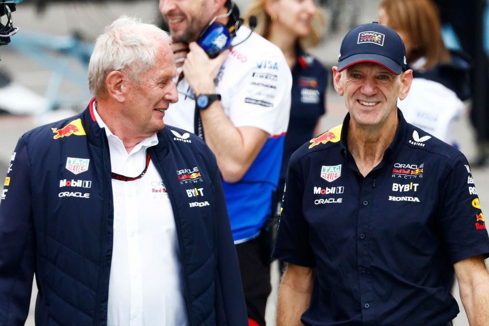 Helmut Marko, consulente di Red Bull Racing, Adrian Newey, Chief Technology Officer di Red Bull Racing