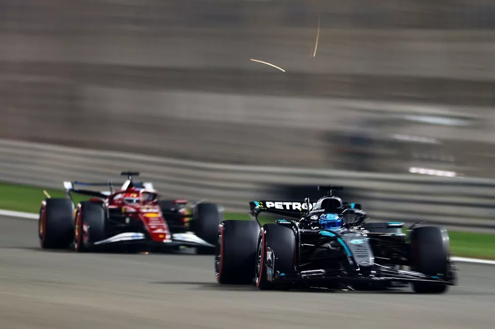 Charles Leclerc, Ferrari, George Russell, Mercedes