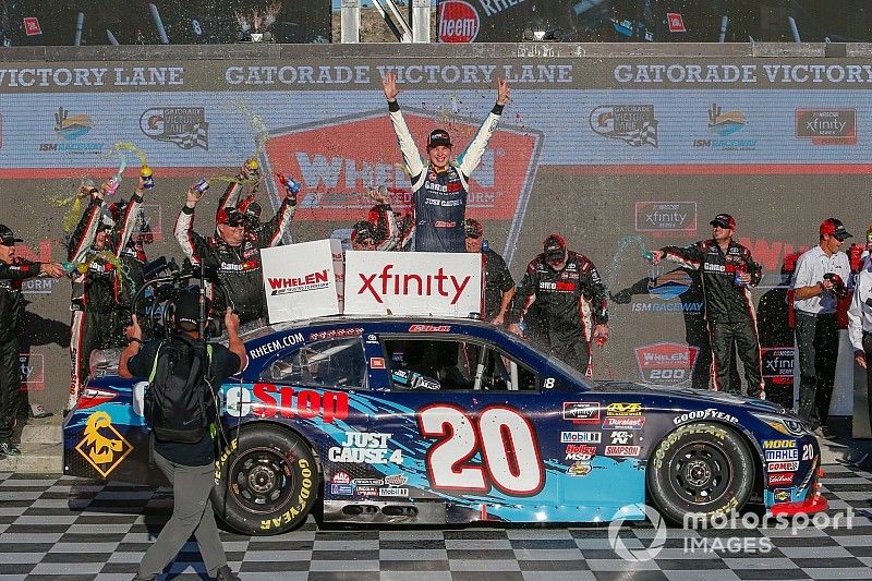 Race winner Christopher Bell, Joe Gibbs Racing, Toyota Camry GameStop Just Cause 4