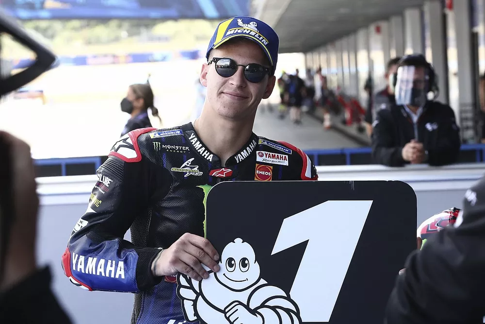 Ganador de la pole position Fabio Quartararo, Yamaha Factory Racing