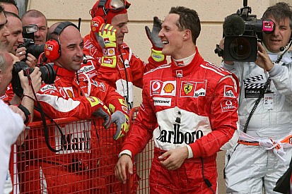 Képes összeállítás az 50 éves Schumacher F1-es rajtelsőségeiről