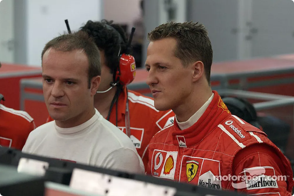 Rubens Barrichello y Michael Schumacher