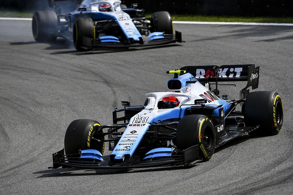 Robert Kubica, Williams FW42 and George Russell, Williams Racing FW42 