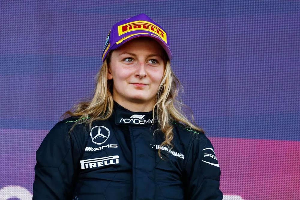 Podium : premi&egrave;re place Doriane Pin, PREMA Racing