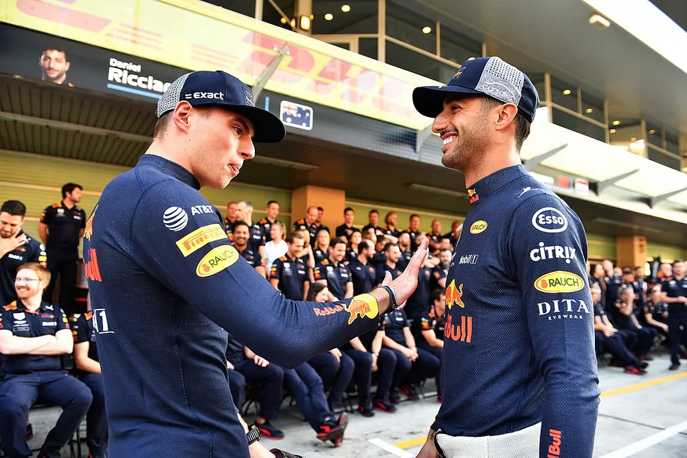 Max Verstappen, Red Bull Racing y Daniel Ricciardo, Red Bull Racing