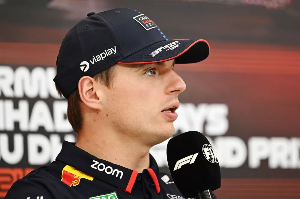 Max Verstappen, Red Bull Racing, during the Press Conference