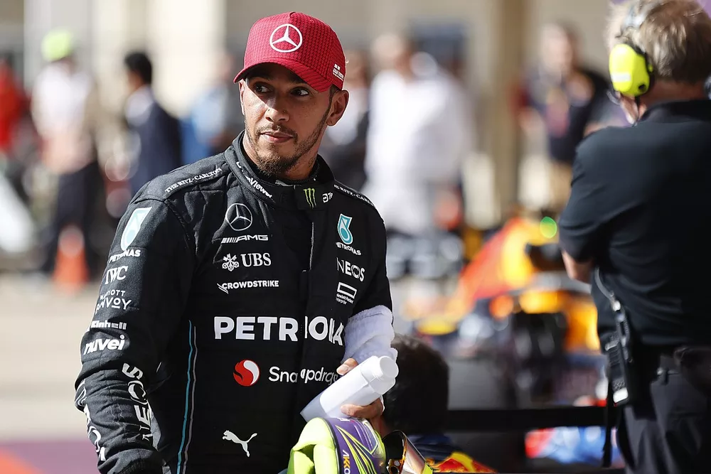 Sir Lewis Hamilton, Mercedes-AMG, 2nd position, in Parc Ferme after the race