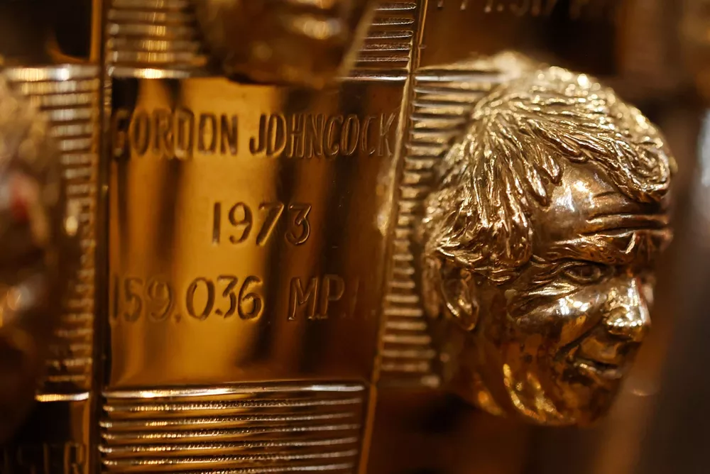 Gordon Johncock en el trofeo Borg-Warner