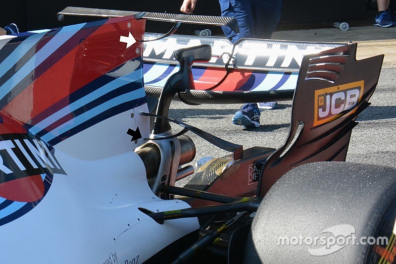 Technique - Williams essaie une ailette en T modifiée
