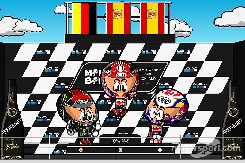 Vídeo: el GP de Alemania de MotoGP 2017 según 'MiniBikers'