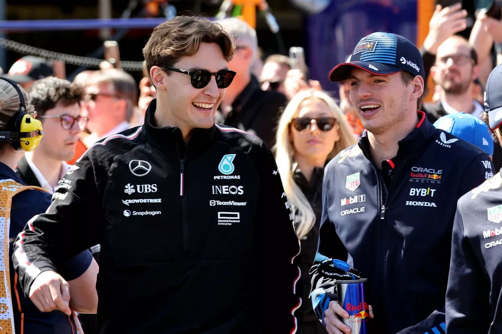 Drivers Parade
George Russell, Mercedes-AMG F1 Team, Max Verstappen, Red Bull Racing