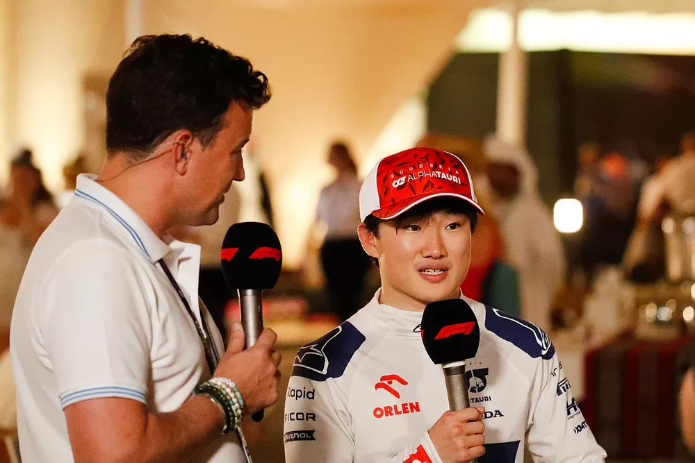 Yuki Tsunoda, Scuderia AlphaTauri, and Will Buxton, F1TV