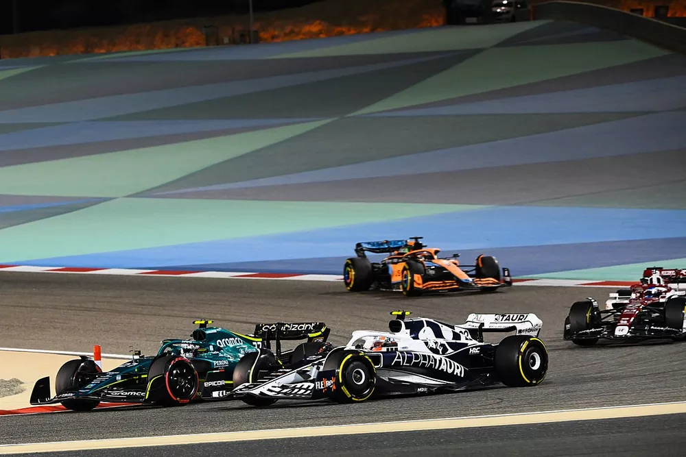 Nico Hulkenberg, Aston Martin AMR22, Yuki Tsunoda, AlphaTauri AT03, Valtteri Bottas, Alfa Romeo C42, Daniel Ricciardo, McLaren MCL36