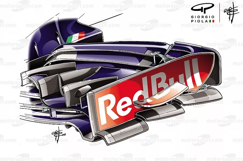 Toro Rosso STR13, dettaglio della paratia dell'ala anteriore
