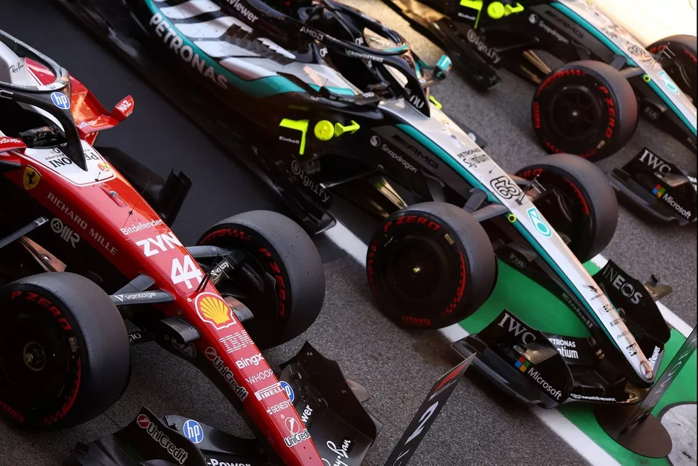 Lewis Hamilton, Ferrari, George Russell, Mercedes, Andrea Kimi Antonelli, Mercedes
