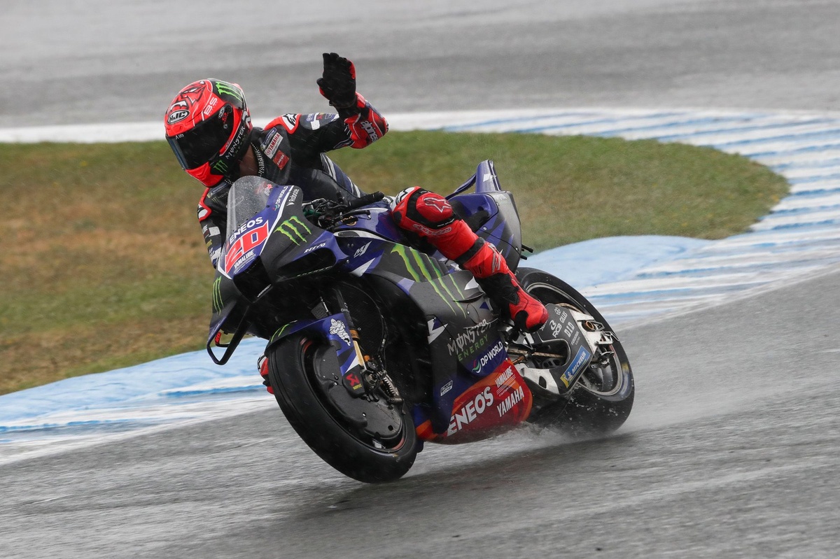 Quartararo découvre la pluie avec la M1 : "C'est encore pire"