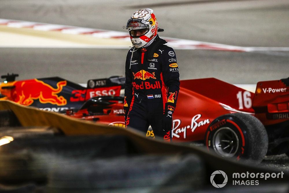 Max Verstappen, Red Bull Racing, walks away after retiring