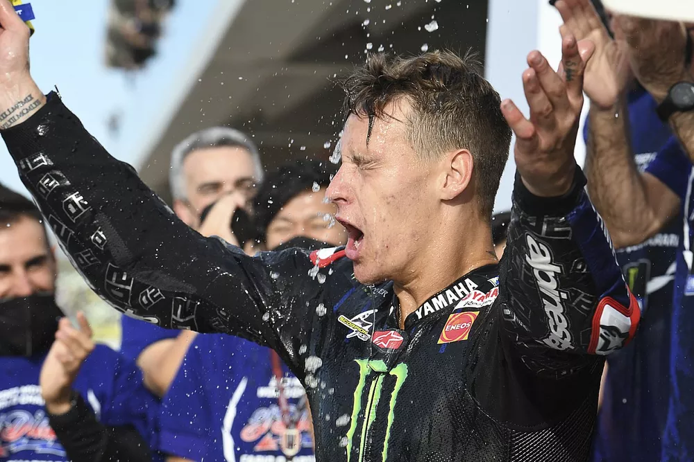 Fabio Quartararo, Yamaha Factory Racing, f&ecirc;te son titre de champion du monde