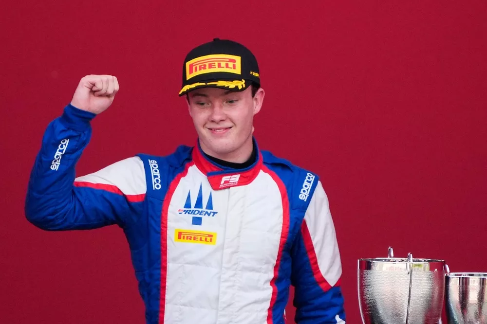 Podium: Race winner Noah Stromsted, Trident