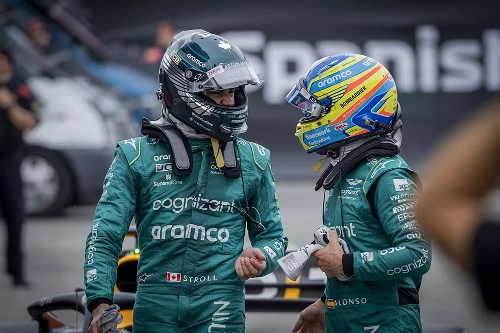 Lance Stroll, Aston Martin F1 Team, Fernando Alonso, Aston Martin F1 Team