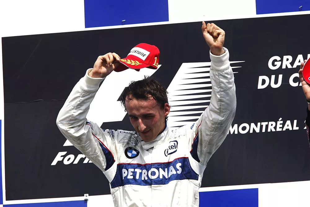 Podium: race winner Robert Kubica, BMW Sauber