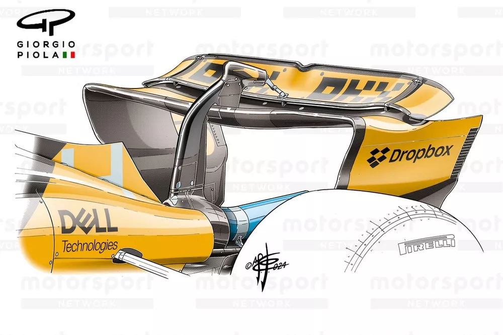 Aler&oacute;n trasero del McLaren MCL38