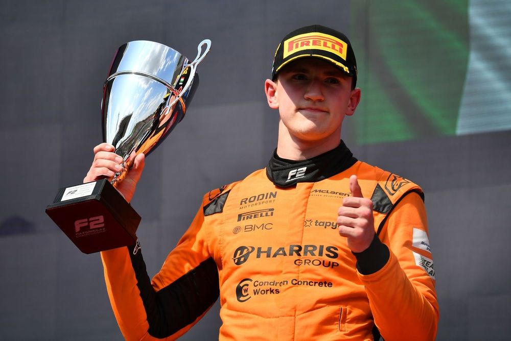 Podium: second placed Alex Dunne, Rodin Motorsport