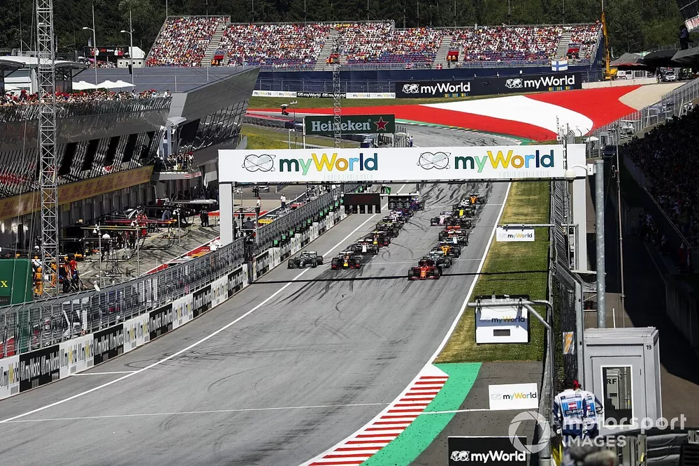 Arrancada Charles Leclerc, Ferrari SF90, Max Verstappen, Red Bull Racing RB15, Lewis Hamilton, Mercedes AMG F1 W10