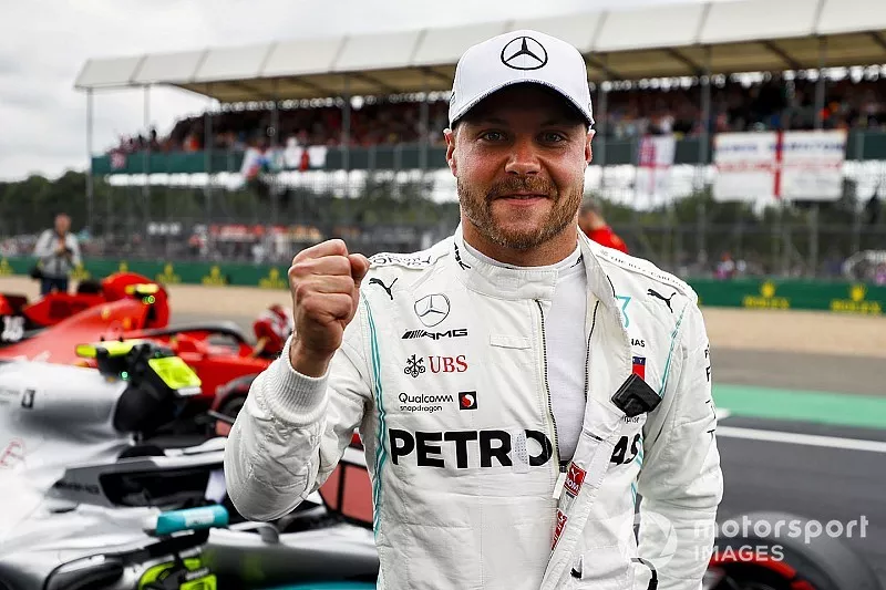 Il poleman Valtteri Bottas, Mercedes AMG F1

