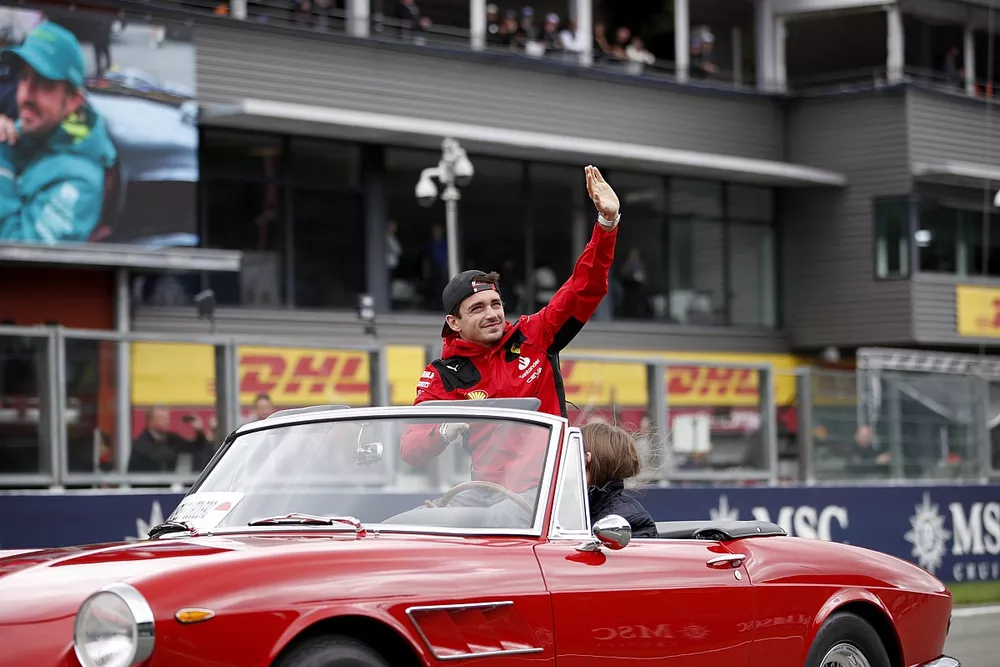 Charles Leclerc, Scuderia Ferrari, during the drivers' parade