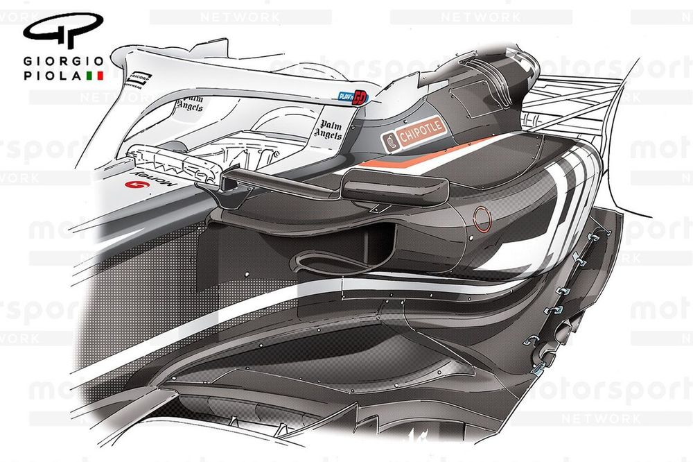 Haas VF-24 nueva entrada de sidepods, GP de Gran Breta&ntilde;a