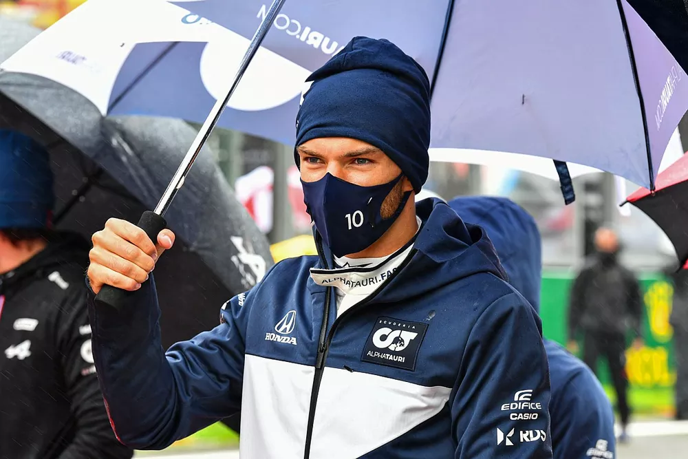 Pierre Gasly, AlphaTauri, sur la grille