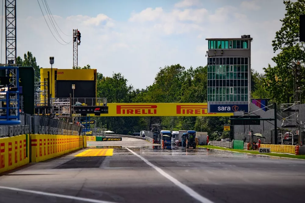 Monza start-finish line