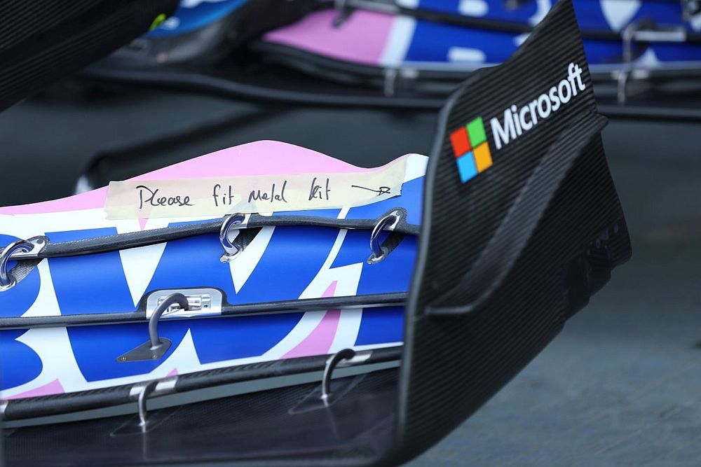 Alpine A523 detalle del endplate delantero